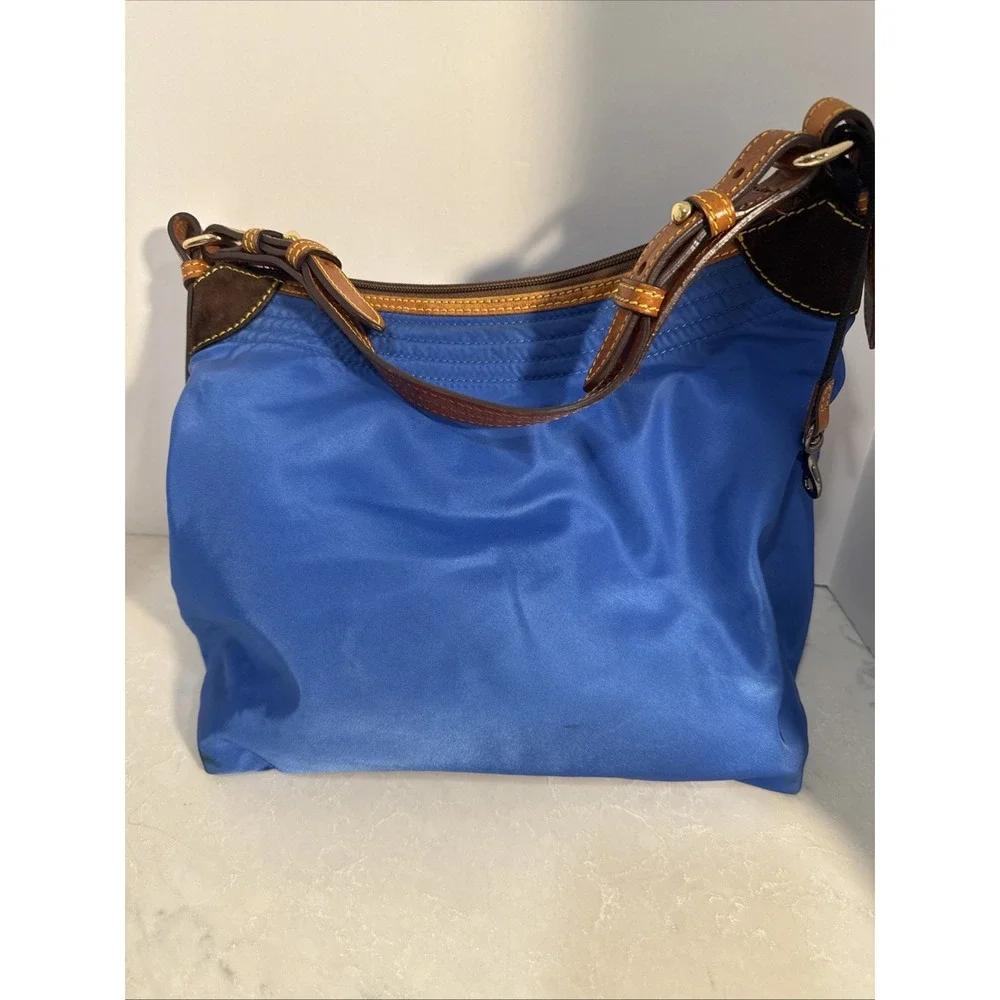 Dooney & Bourke Nylon Hobo Style Purse Blue